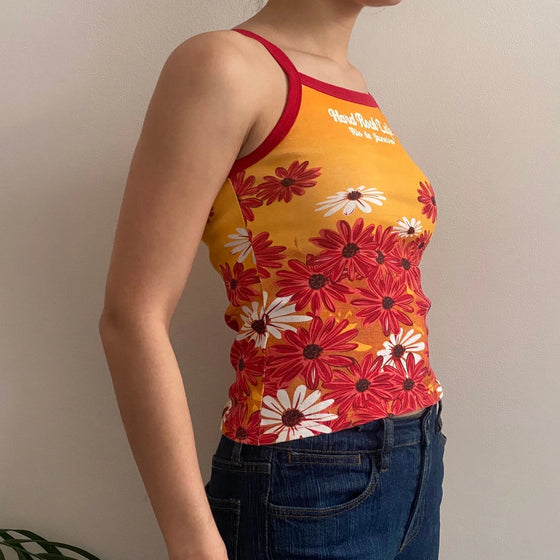 Vintage orange Rio de Janerio Hard Rock Cafe Varsity Jacket - womens medium