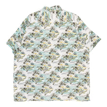  George Hawaiian Shirt - 2XL Blue Cotton - Thrifted.com