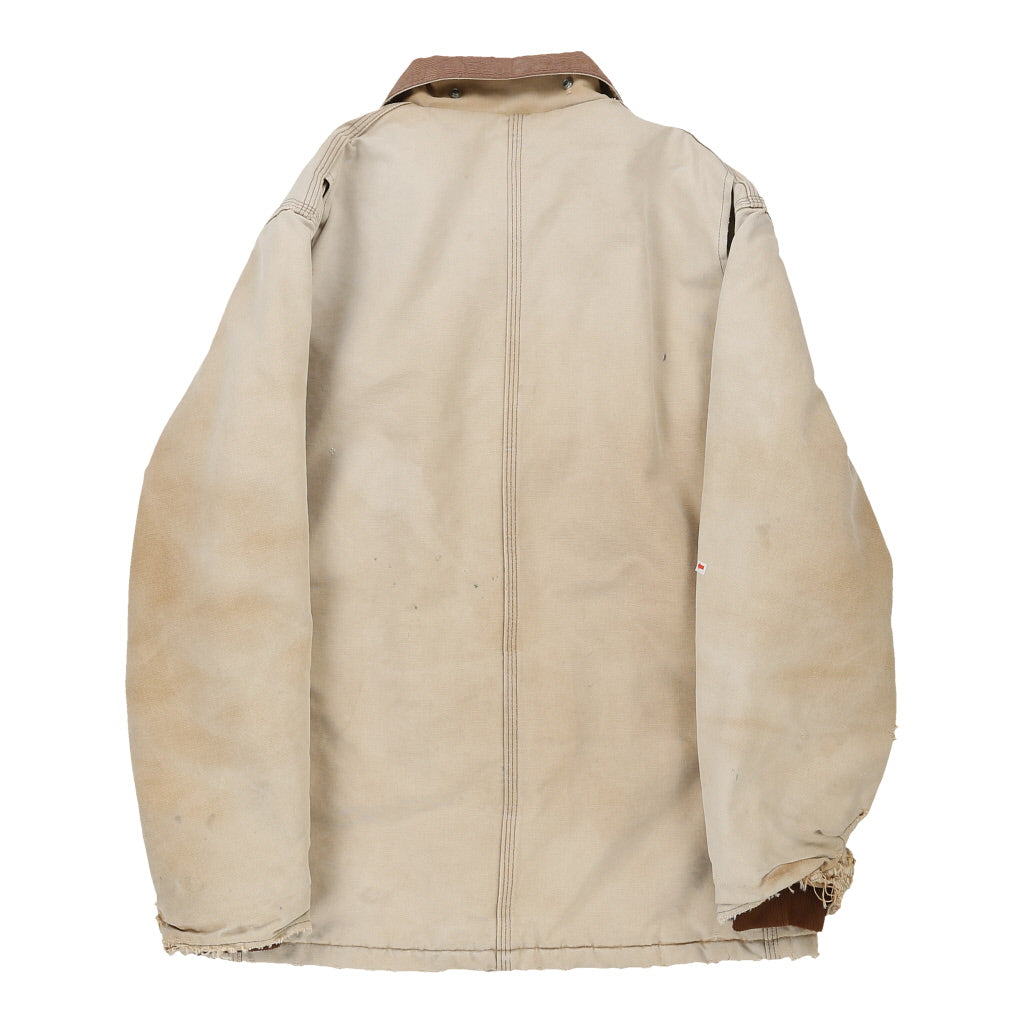 Heavily Worn Carhartt Jacket Small Beige Cotton