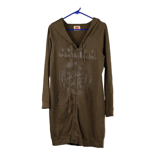 Vintage khaki Jeans Sweatshirt Dress - womens large