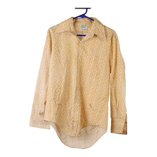 Vintage orange Unbranded Patterned Shirt - mens medium