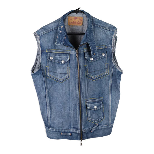 Vintage blue Glong Jeans Denim Gilet - mens large