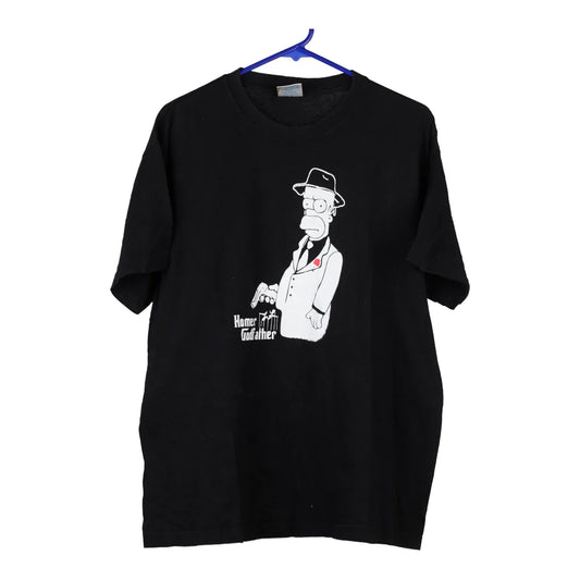 Vintage black Homer Jhk T-Shirt - mens large