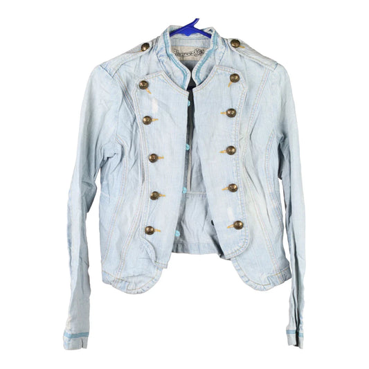 Vintage light wash Bloom Denim Jacket - womens small