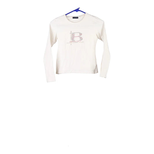 Vintage white Age 10 Burberry Long Sleeve Top - girls small