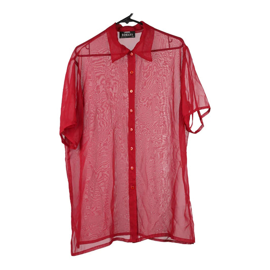 Vintage red Roman'S  Blouse - womens x-large