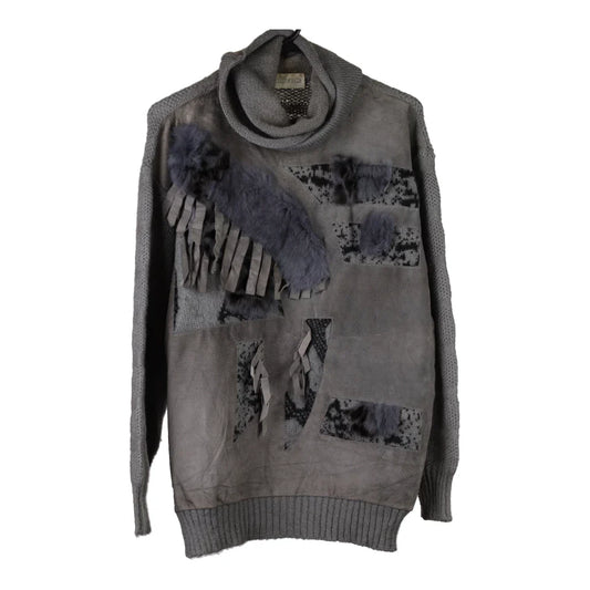 Vintage grey Unbranded Rollneck - mens medium