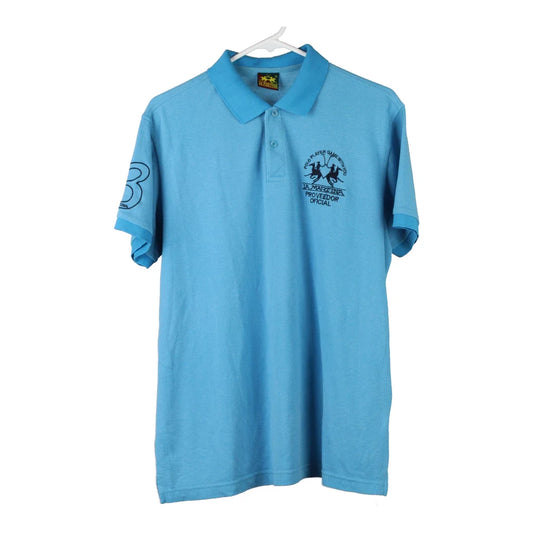 Vintage blue La Martina Polo Sport Polo Shirt - mens x-large