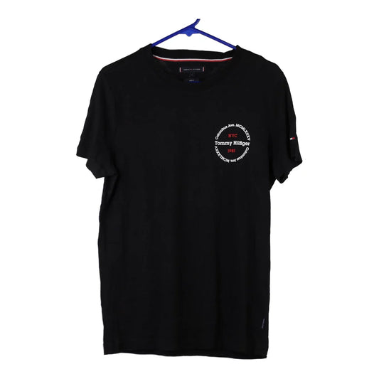 Vintage black Tommy Hilfiger T-Shirt - mens medium