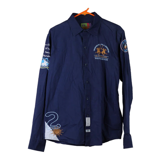 Vintage navy La Martina Polo Sport Shirt - mens x-large