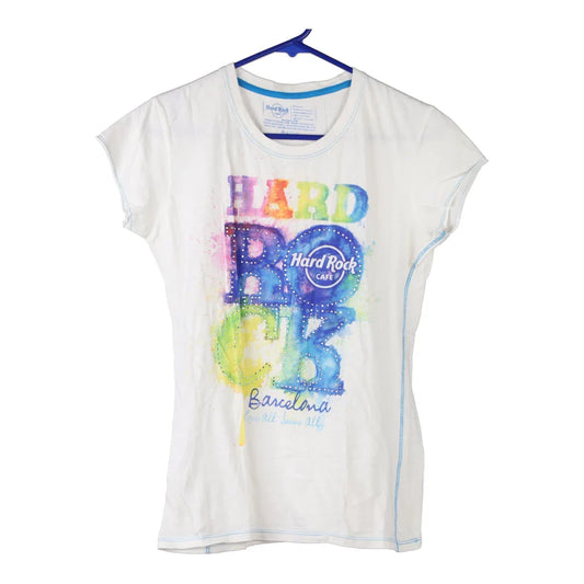 Vintage white Barcelona Hard Rock Cafe T-Shirt - womens medium