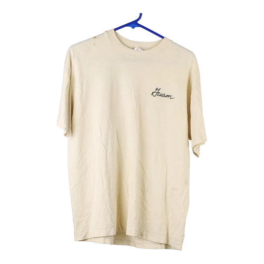 Vintage beige Hanes T-Shirt - mens large