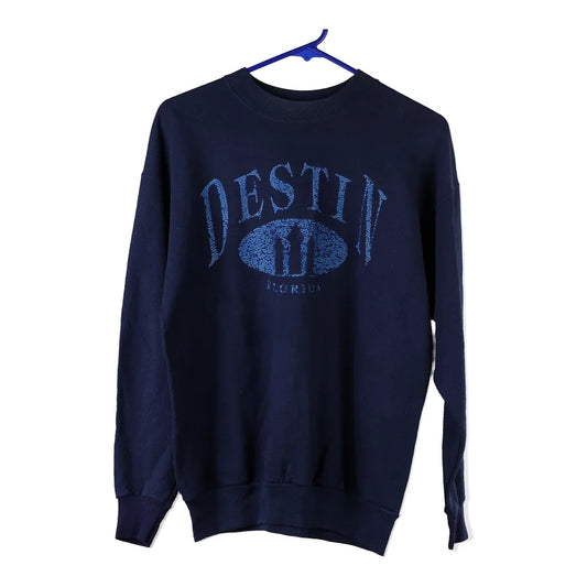 Vintage navy Destin Hanes Sweatshirt - mens medium