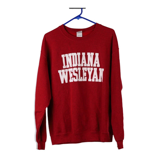 Vintage red Indiana Wesleyan Gildan Sweatshirt - mens medium