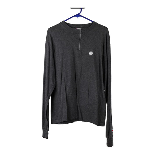 Vintage grey Champion 1/4 Zip - mens medium