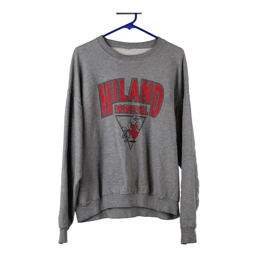 Vintage grey Hiland Basketball Unbranded Sweatshirt - mens large