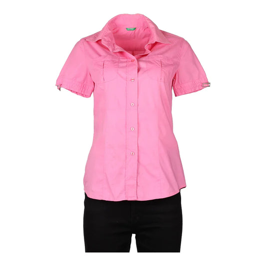 Vintage pink Benetton Short Sleeve Shirt - womens small