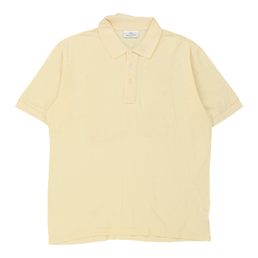 Vintage yellow Valentino Polo Shirt - mens large
