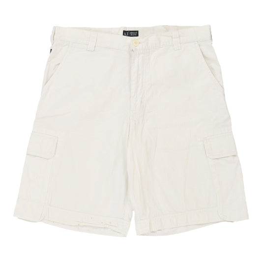 Vintage white Armani Jeans Cargo Shorts - mens 37" waist