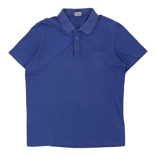 Vintage blue Emporio Armani Polo Shirt - mens x-large