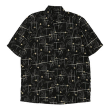  Vintage black Leoz Patterned Shirt - mens medium
