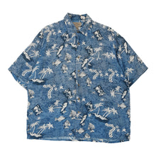  Vintage blue Sonoma Patterned Shirt - mens medium