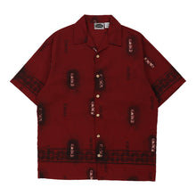  Vintage burgundy Street Culture Patterned Shirt - mens large