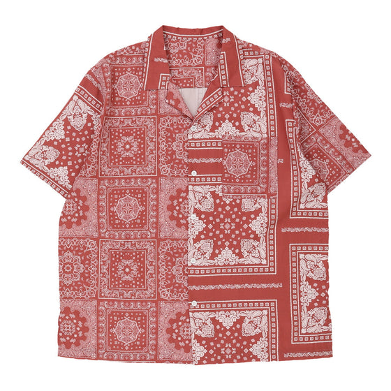Vintage red Unbranded Patterned Shirt - mens x-large