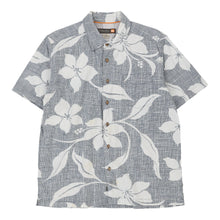  Vintage blue Quiksilver Hawaiian Shirt - mens medium
