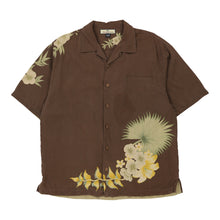  Vintage brown Tommy Hilfiger Hawaiian Shirt - mens large