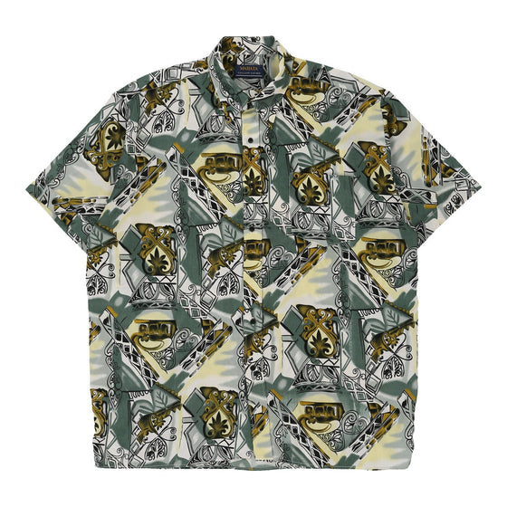 Vintage block colour Mahata Patterned Shirt - mens xx-large