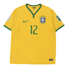  Pre-Loved yellow Brazil 2014 Nike Football Shirt - mens large