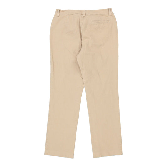 Vintage Catlin Ralph Lauren Petite Trousers - 28W UK 8 Beige Cotton