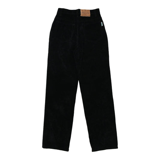 Vintage Bicycle Cord Trousers - 28W UK 10 Black Cotton