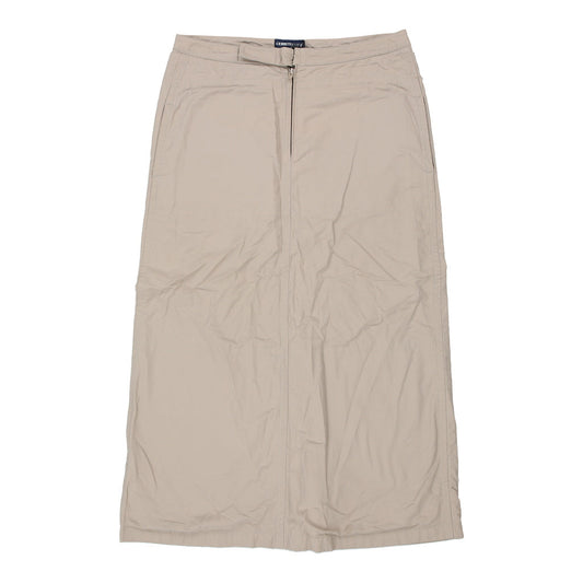 Vintage Cerruti Jeans Maxi Skirt - 36W UK 14 Beige Cotton Blend