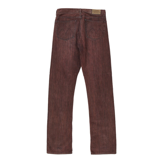 Vintage Meltin Pot Jeans - 31W UK 12 Burgundy Cotton