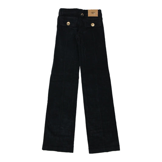 Vintage Essenza Tall Trousers - 27W UK 6 Black Cotton