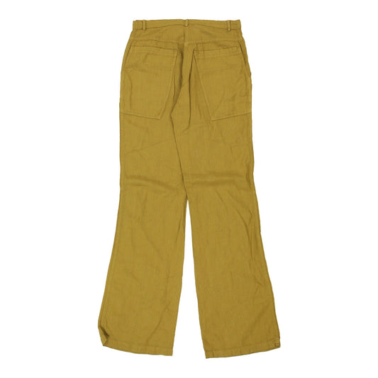 Vintage Essenza Trousers - 27W UK 8 Green Linen Blend