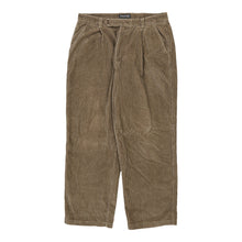  Vintage brown Prefab Cord Trousers - mens 35" waist
