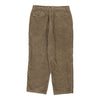 Vintage brown Prefab Cord Trousers - mens 35" waist