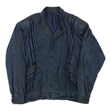  Vintage blue Casacant Suede Jacket - mens x-large