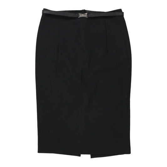 Vintage Richmond Midi Skirt - 30W UK 10 Black Wool Blend