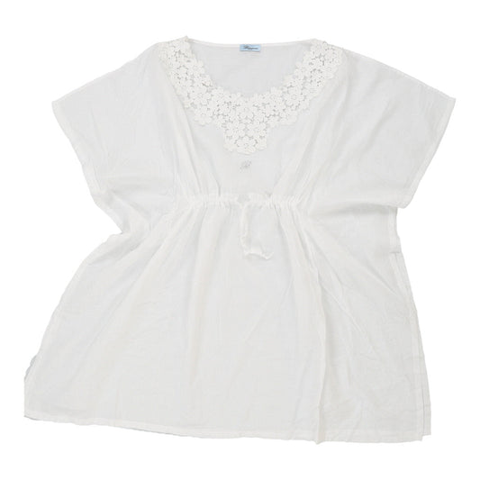Vintage Blumarine Dress - Medium White Cotton