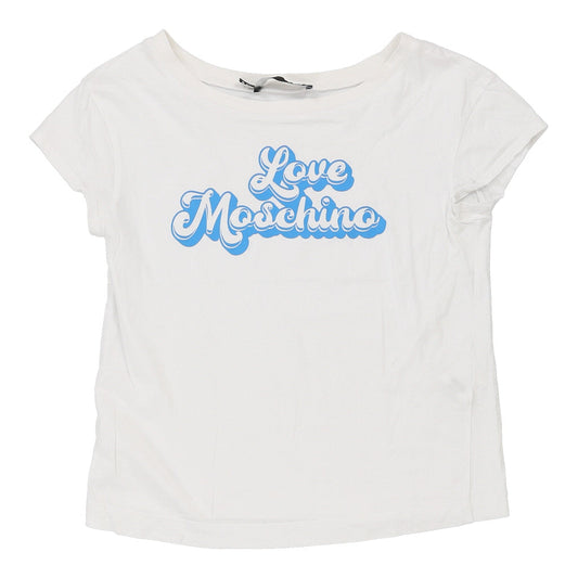 Vintage Love Moschino Graphic T-Shirt - XS White Cotton