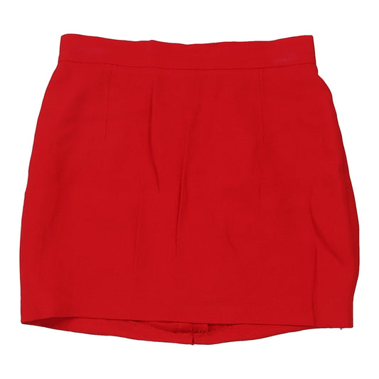 Vintage Les Copains Mini Skirt - 26W UK 6 Red Viscose Blend