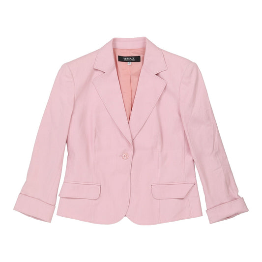 Vintage Versace Jeans Couture Blazer - Small Pink Cotton Blend