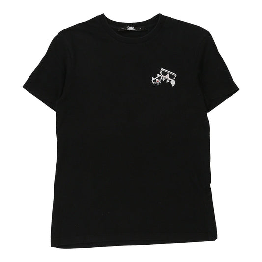 Vintage Karl Lagerfeld Graphic T-Shirt - XS Black Cotton
