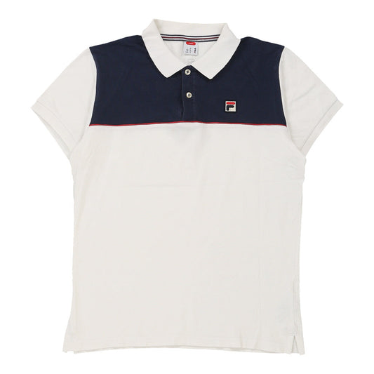 Vintage white Fila Polo Shirt - mens medium