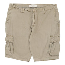  Vintage beige Barone Firenze Cargo Shorts - mens 40" waist