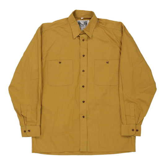 Vintage Cartouche Shirt - Medium Yellow Cotton